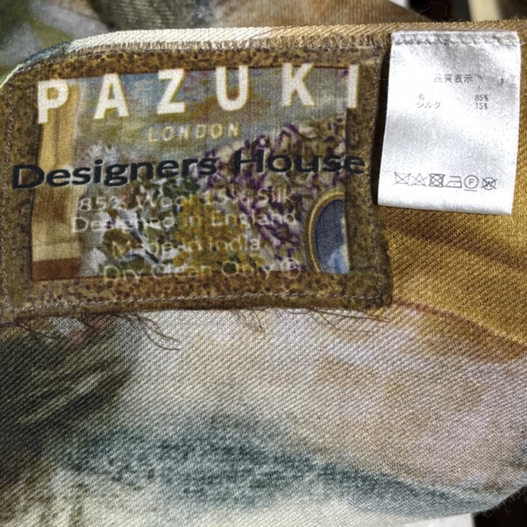 PAZUKI ウール シルク ストール パズキ アッシュペーフランス 大判