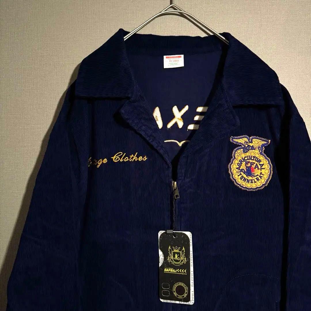 【最安】復刻FFAジャケット コーデュロイ紺ネイビー2XL