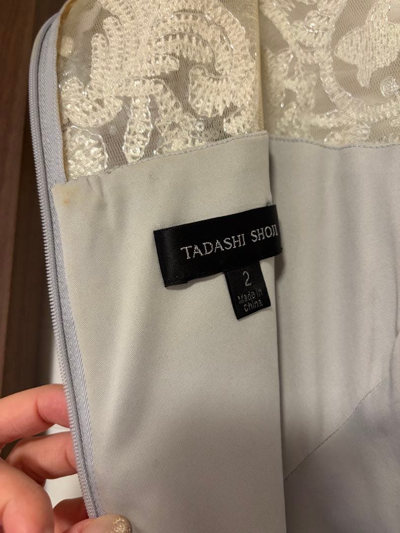 tadashi shoji 刺繍スパンコールワンピース