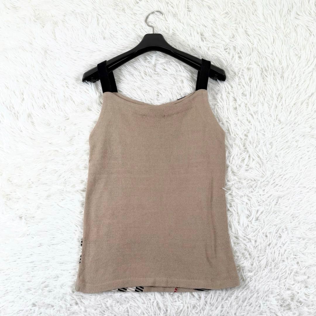 美品✨ バーバリーブルーレーベル キャミソール ニット ノバチェック