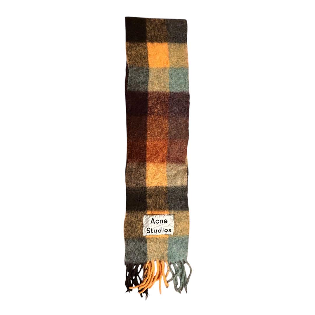 ★未使用★ Acne Studios 大判マフラー マルチカラー フリンジ