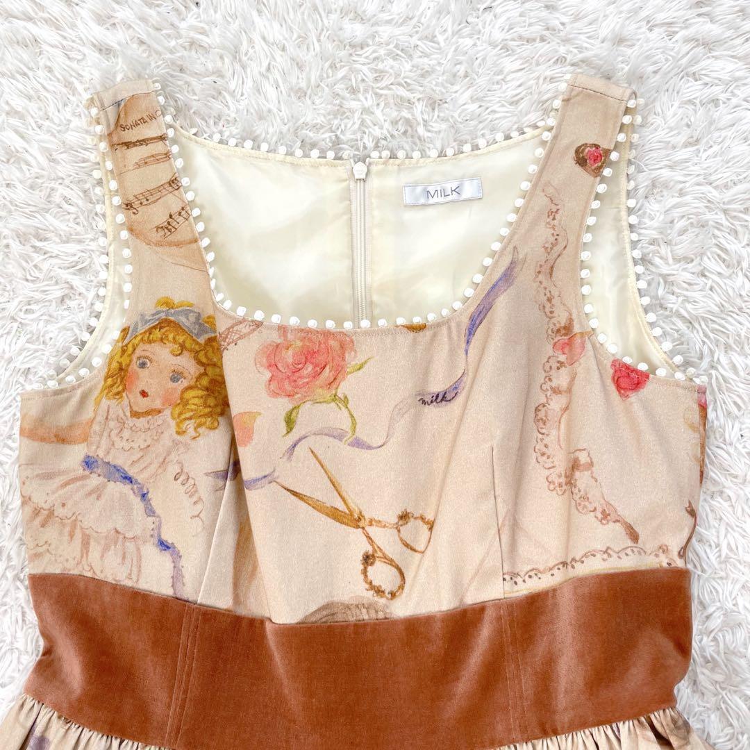美品✨MILK ミルク　ロリィタ ドール テディベア柄 ノースリーブ　ワンピース