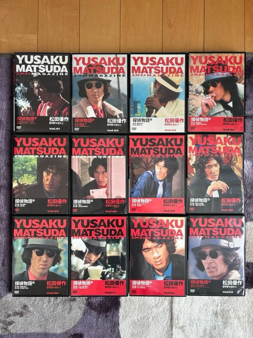 松田優作DVDマガジン Vol.01〜09.11.12.13 クリアファイル付き