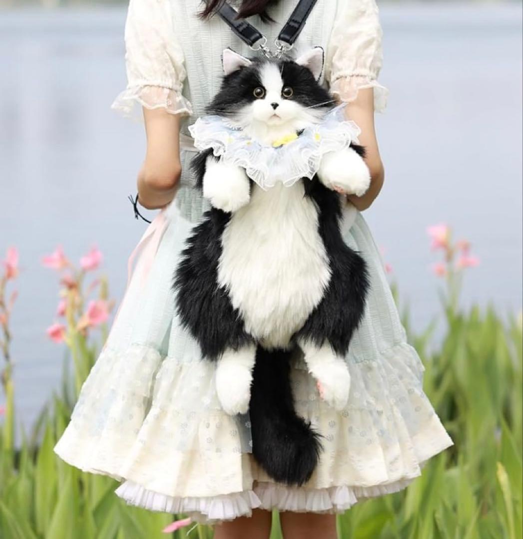 値下げ中 黒猫 ぬいぐるみ リュック メインクーン