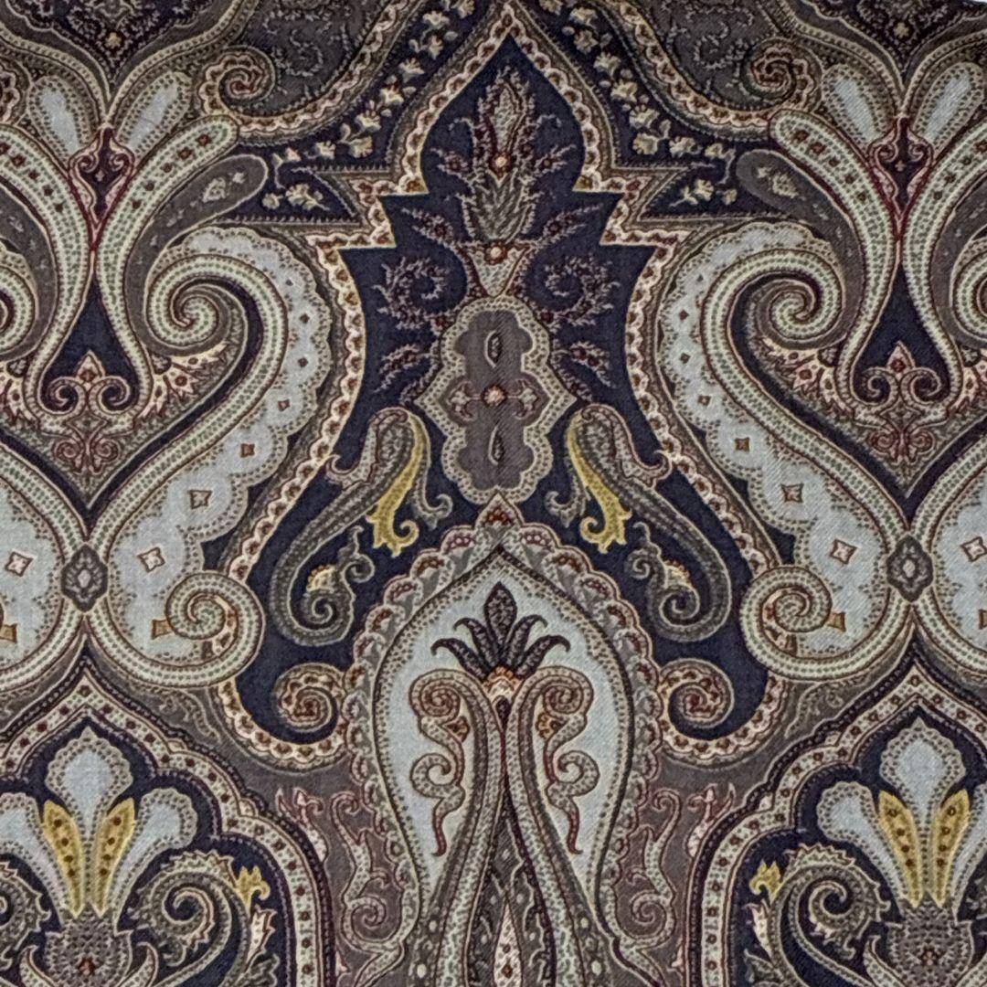極美品✨ETRO エトロ シルク混 イタリア ペイズリー 大判ストール スカーフ