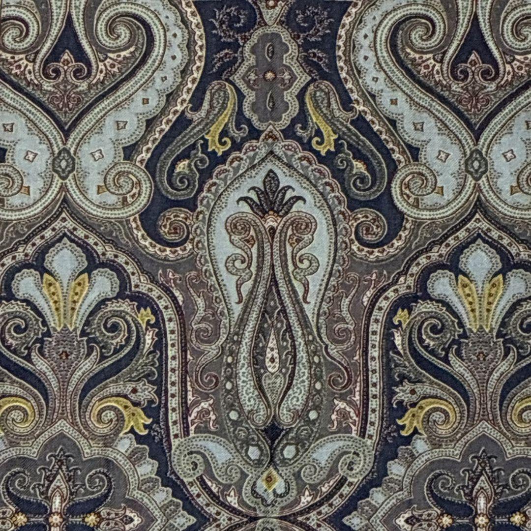 極美品✨ETRO エトロ シルク混 イタリア ペイズリー 大判ストール スカーフ
