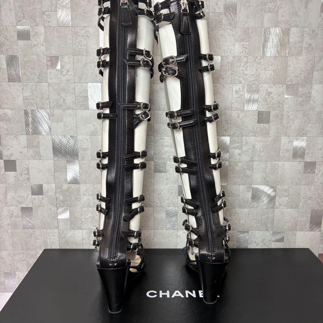 CHANEL シャネル　グラディエイター　ブーツ　サンダル　ココマーク　レザー