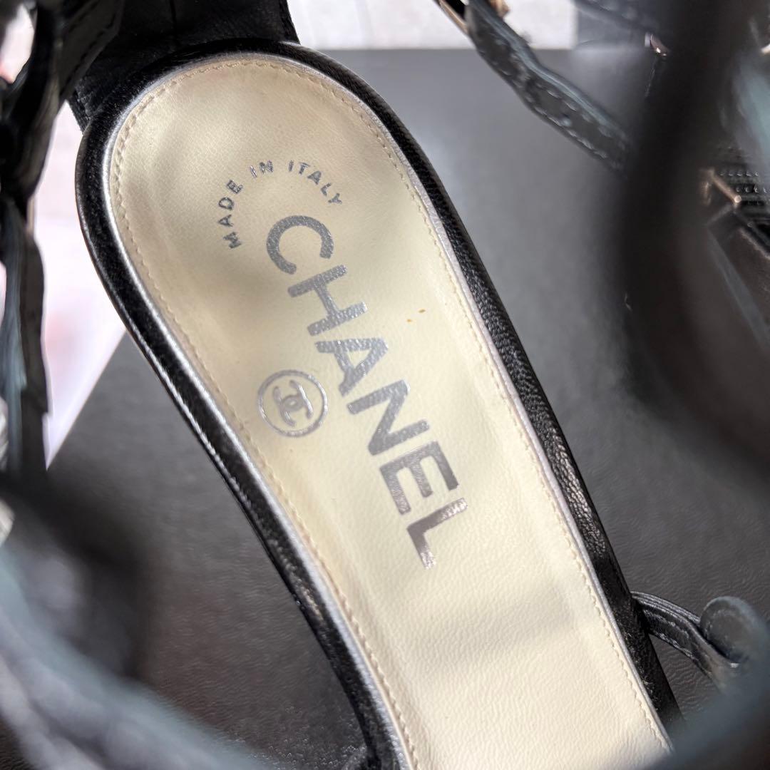 CHANEL シャネル　グラディエイター　ブーツ　サンダル　ココマーク　レザー