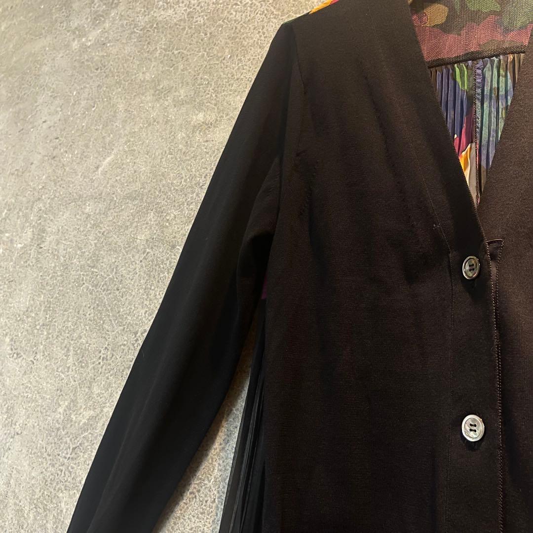 トップス Sacai FloralPrint x CottonKnitCardigan