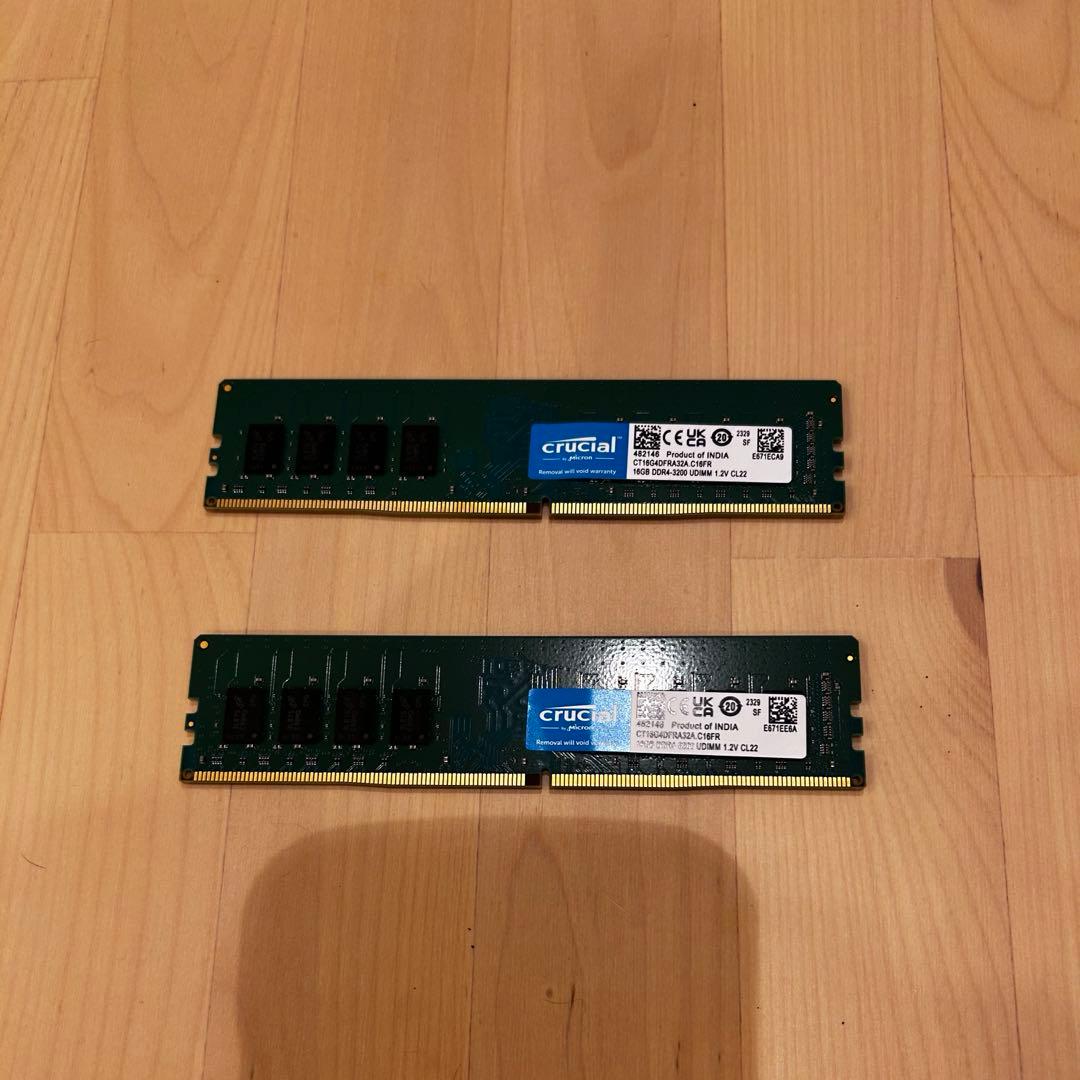 Crucial 32GB DDR4-3200メモリーキット