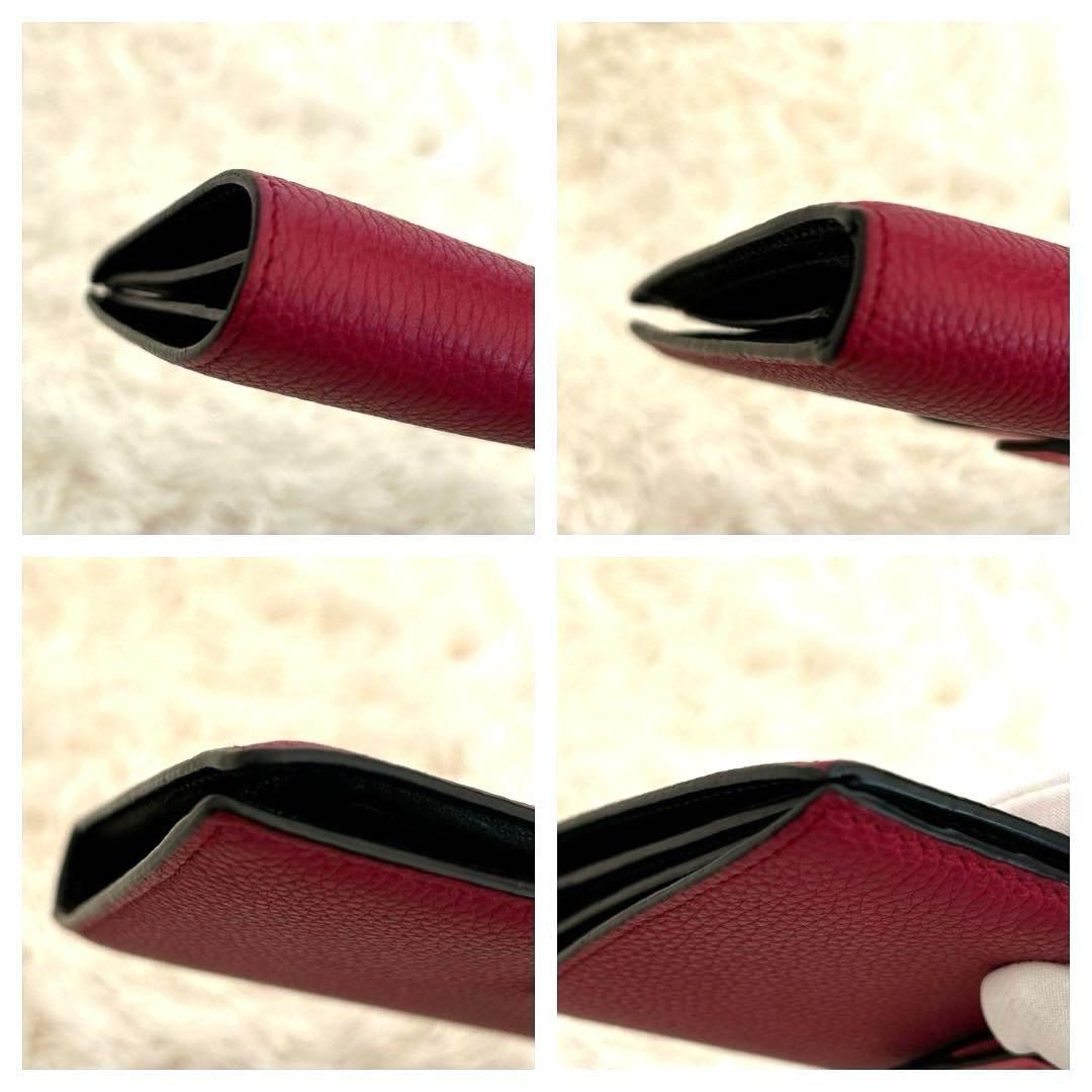 ロエベ アナグラム ミディアムバーティカルウォレット レザー 二つ折り財布