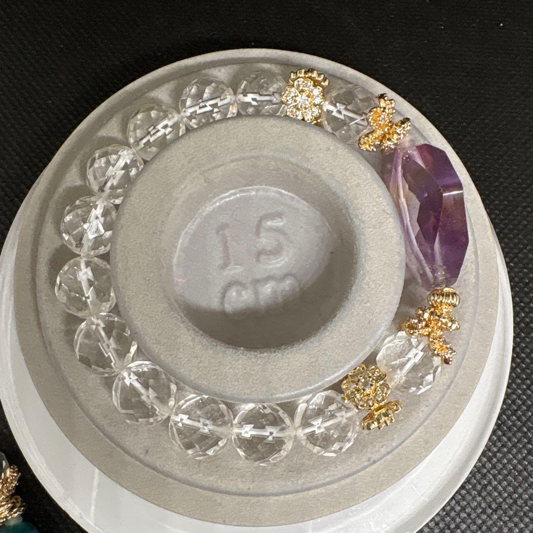 ＊泉澄＆まえまえ様お纏め＊アメトリン　カットハート　水晶　ブレスレット