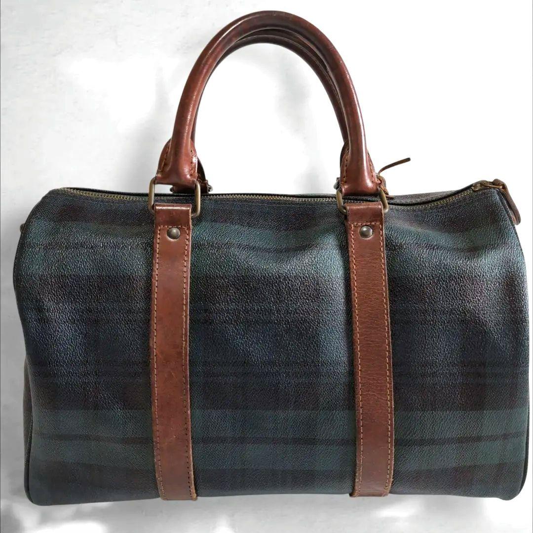 美品✨️ポロラルフローレン ミニボストン ブラックウォッチ 35cm