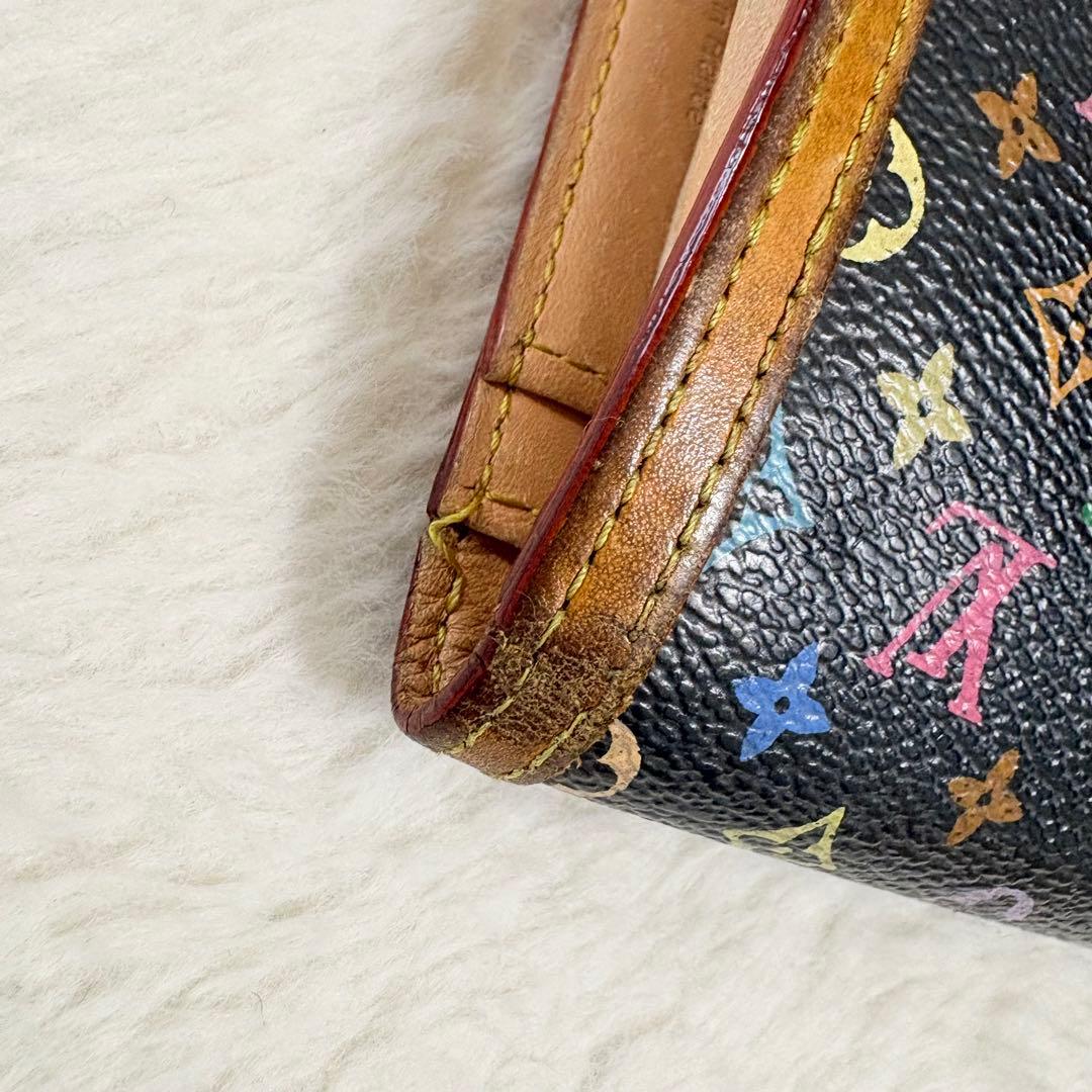 限定 ルイヴィトン×村上隆 マルチカラー モノグラム 折財布 がま口