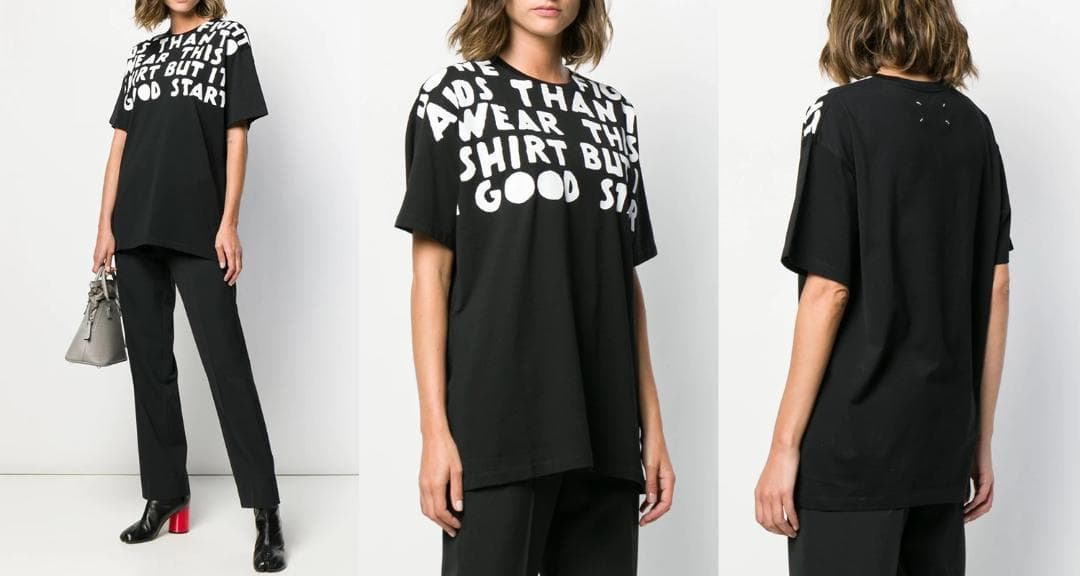 S 黒　マルジェラ　エイズ　Tシャツ　新品 MAISON MARGIELA