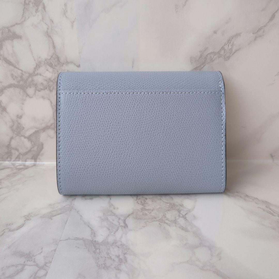 FURLA ライトブルー　ピンクベージュ　 二つ折り財布