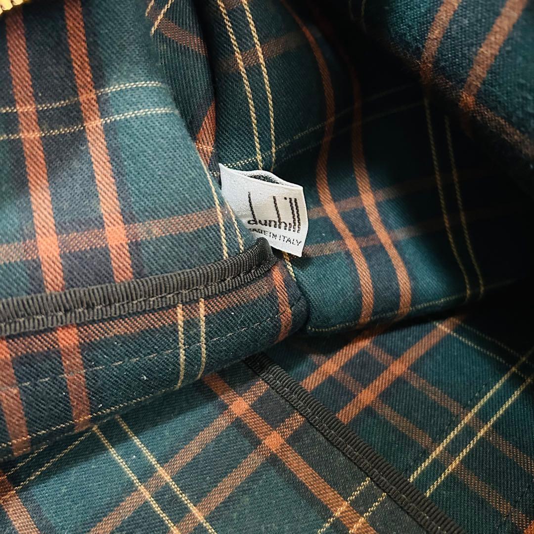 dunhill ダンヒル PVC×レザー ボストンバッグ トラベルバッグ グレー