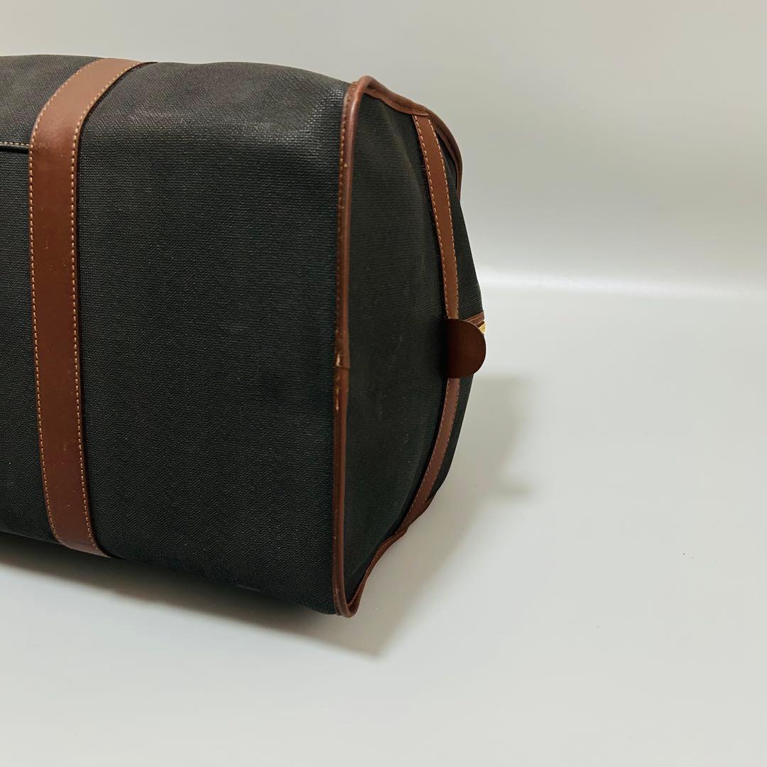 dunhill ダンヒル PVC×レザー ボストンバッグ トラベルバッグ グレー