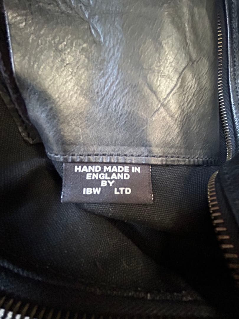 Jas M.B.　ジャスエムビー　レザーボストンバッグ　ブラック　イギリス製