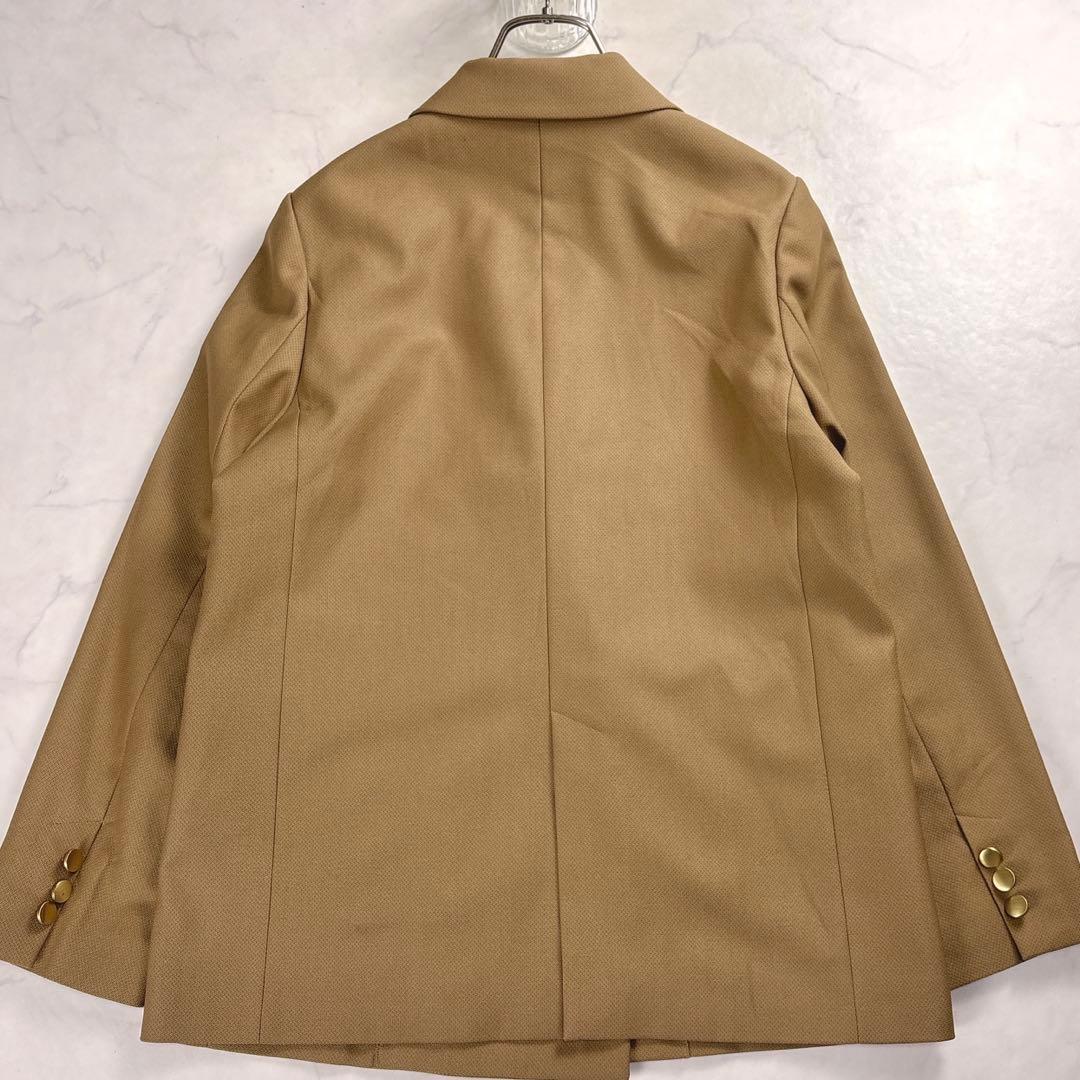 NOBLE ノーブル ピークドラペル ダブルジャケット 金ボタン ベージュ 40