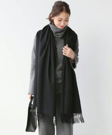 Deuxieme Classe　*BEGG＆CO カシミヤストール 黒　大判