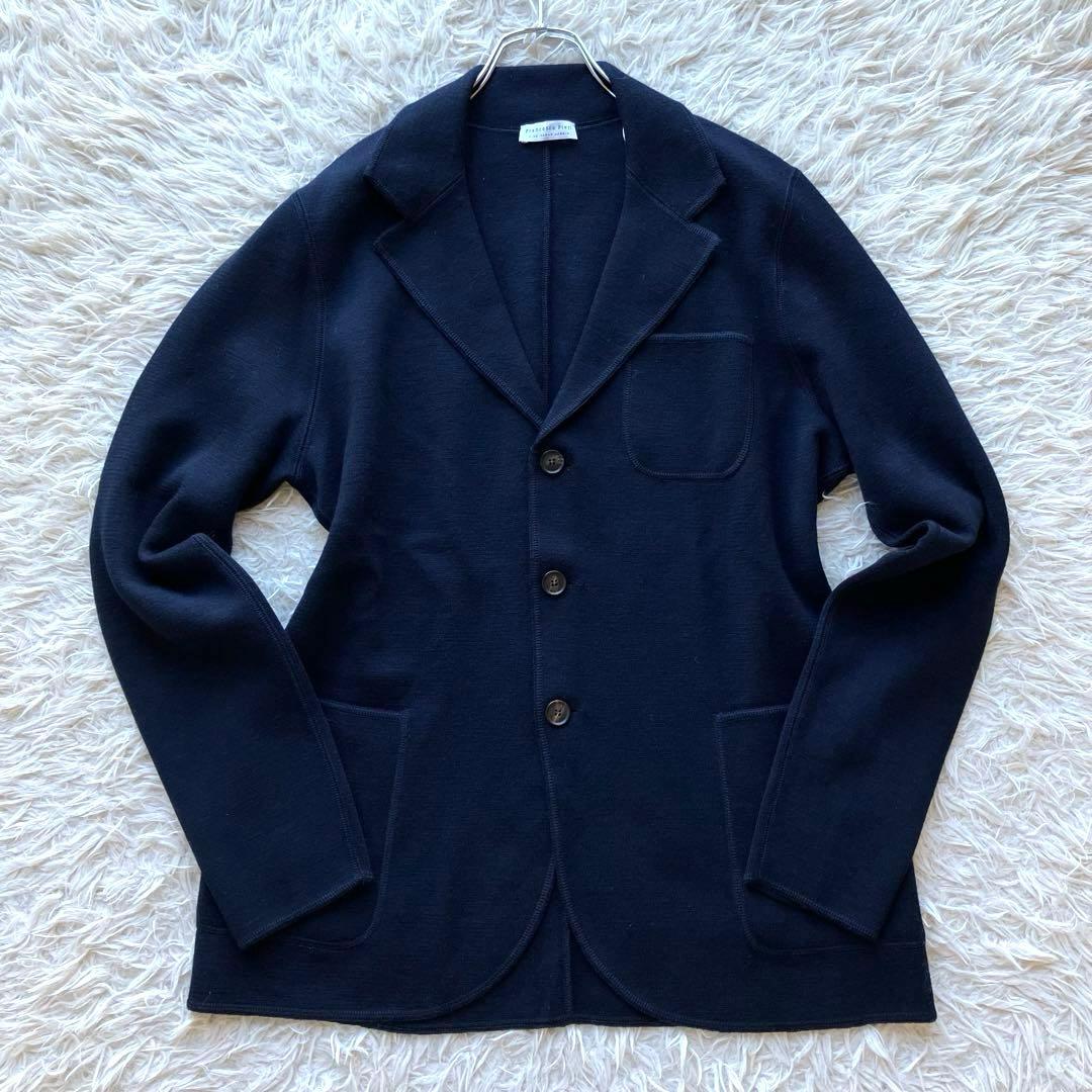 【定価8万 新品 イタリア製ウール】フランチェスコピエリ　ニットジャケット　XL