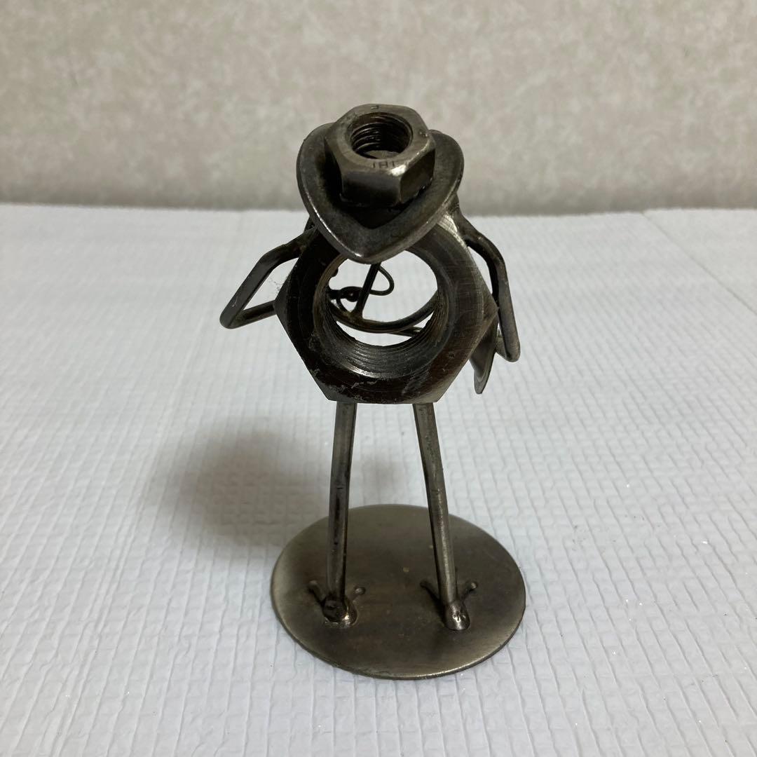 メタルクラフト 溶接アート カエル 音楽隊 バンド 4体セット オブジェ 置物