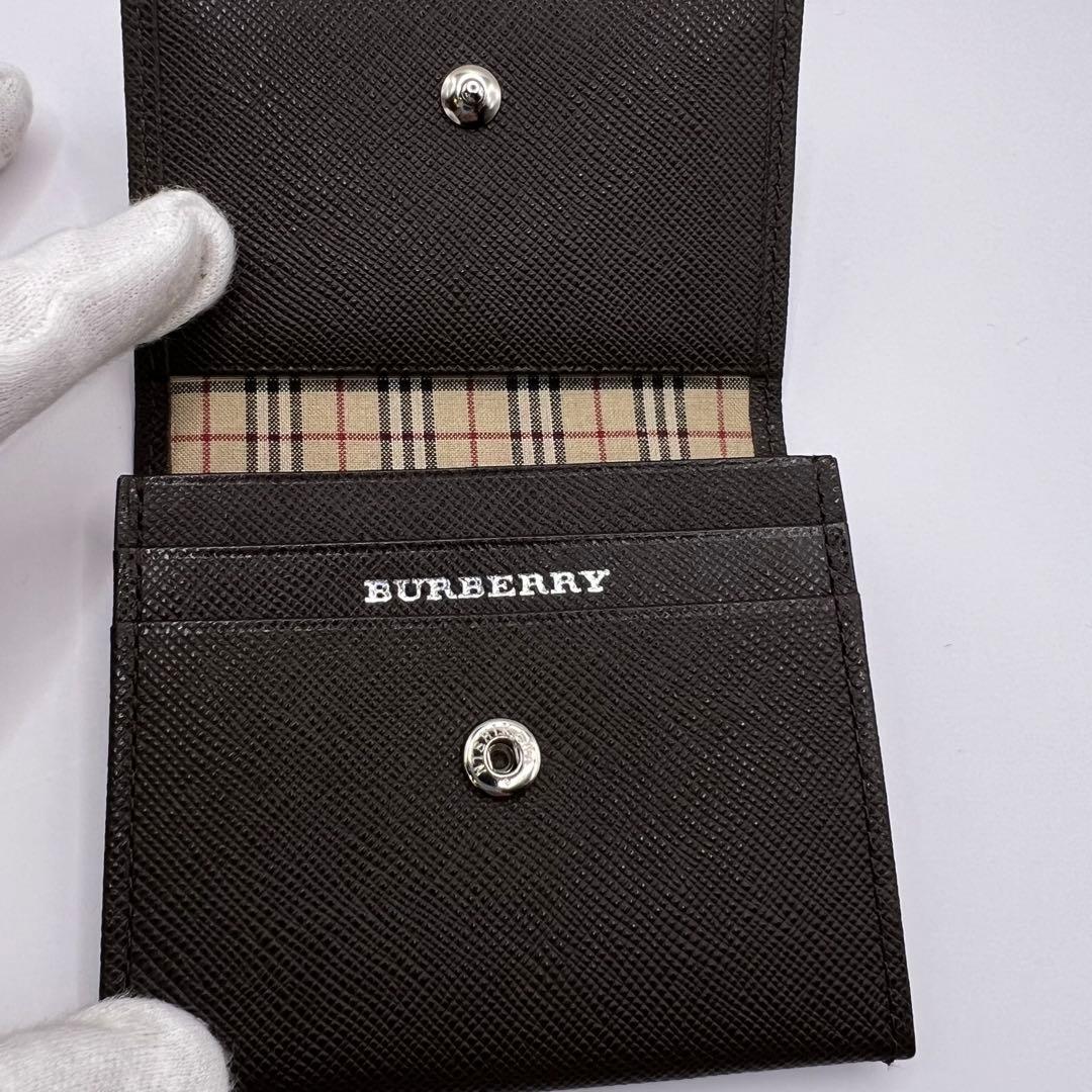 【美品】 BURBERRY カードケース　名刺入れ　内側ノバチェック　ブラウン