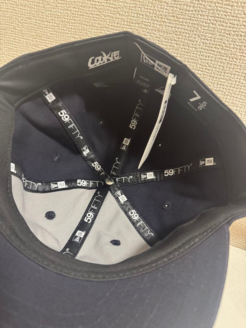NEW ERA 59 FIFTY くっきー　ボールフィンガーロゴ　ネイビー