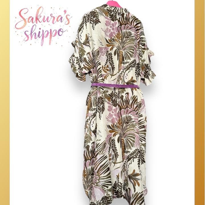 SALE❤️【麻】新品 ピエトロニーラ　イタリアリネン・フラワーワンピース