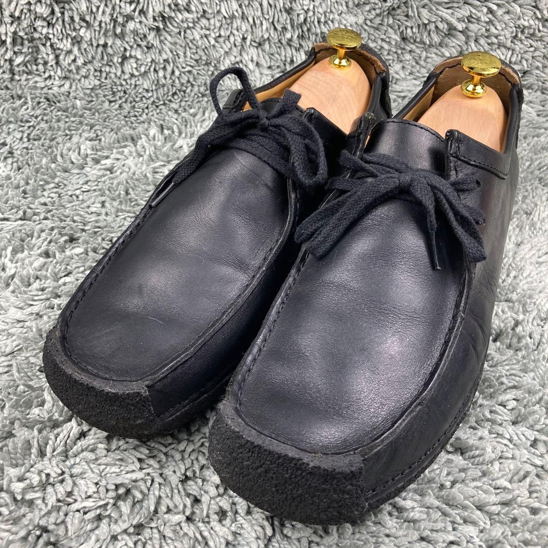 【 大人気 】美品27.5 クラークス ナタリー ワラビー 本革　黒 ブラック
