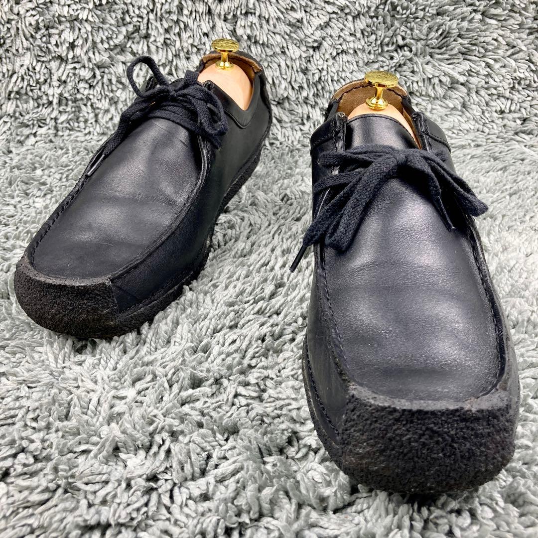 【 大人気 】美品27.5 クラークス ナタリー ワラビー 本革　黒 ブラック