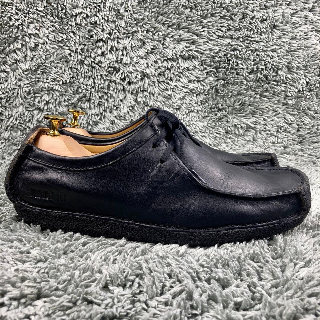 【 大人気 】美品27.5 クラークス ナタリー ワラビー 本革　黒 ブラック
