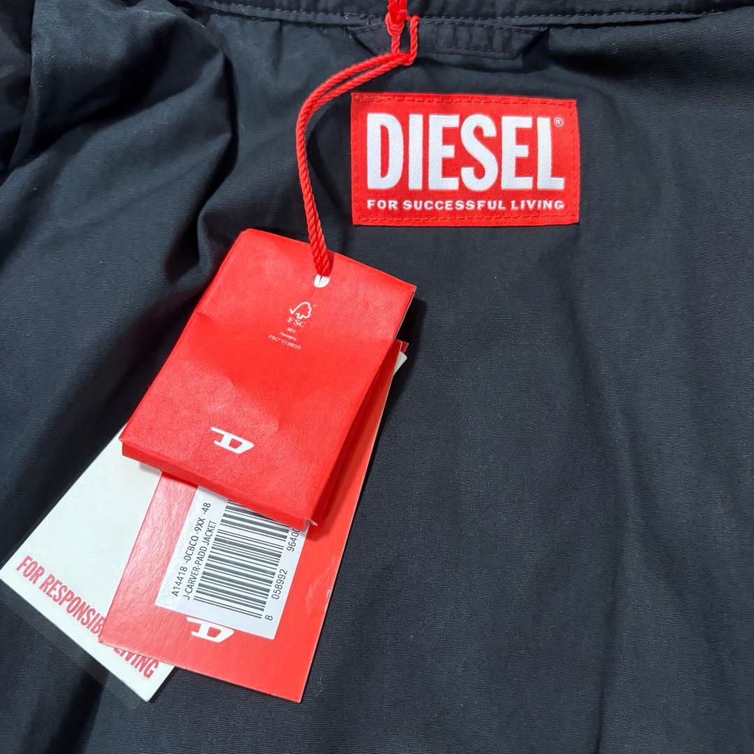 極美品 ディーゼル DIESEL ブルゾン 中綿ジャケット ブラック