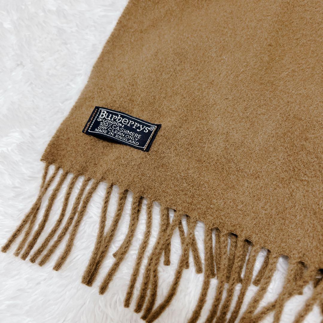 Burberry's カシミヤ100% マフラー　イギリス製 ブラウン