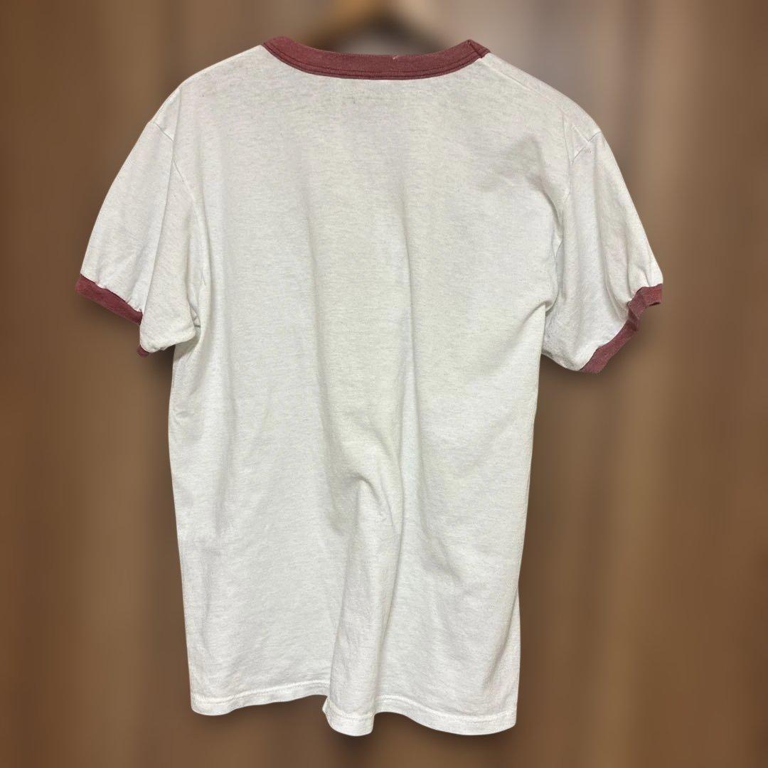 80S チャンピオン　ミリタリー　リンガーtシャツ　ステンシル入り　サイズXL
