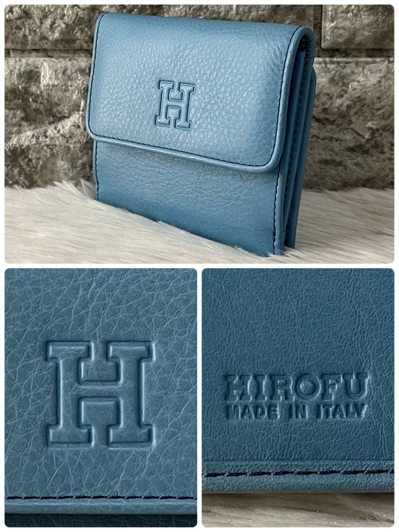 【新品未使用】ヒロフ　センプレ　レザー　三つ折り財布