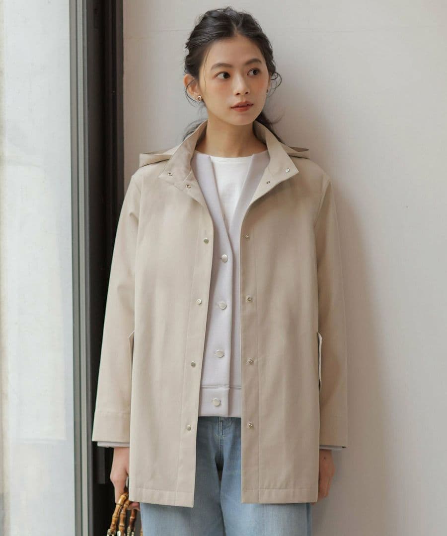 ★今季★極美品 2wayドライツイルストレッチフーデット スプリングコート