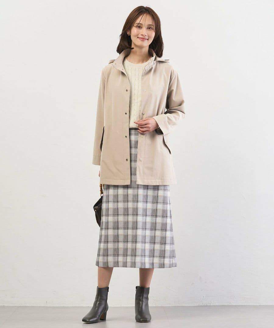 ★今季★極美品 2wayドライツイルストレッチフーデット スプリングコート