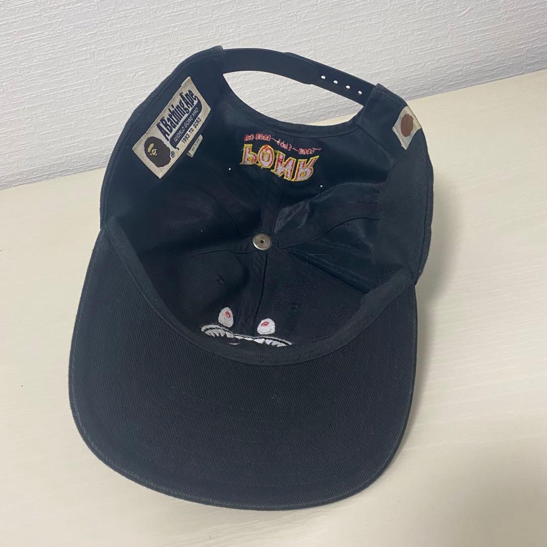 初期90sabathingapeアベイシングエイプキャップ帽子ブラック黒シャーク