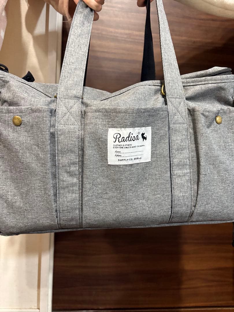 【希少】RADICA ラディカ 3WAY ペットキャリーバッググレー Lサイズ