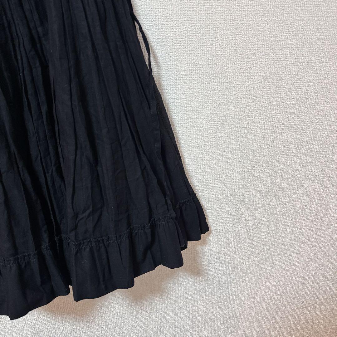 【JeanPaul gaultier 】　巻きスカート　ロングフレアスカート　黒