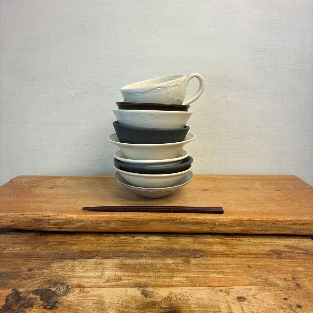 そらいろ⭐︎新品　陶器　陶芸作家　不揃い商品10個 605