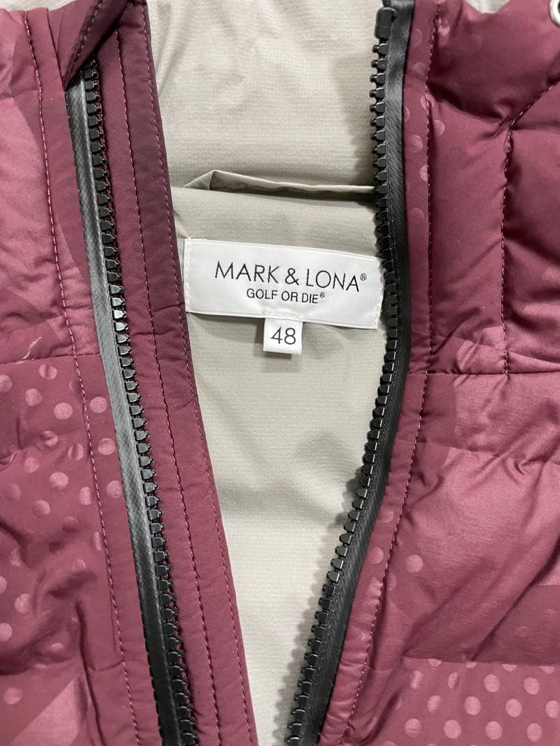 MARK & LONA ダウンベスト 48 ワインレッド