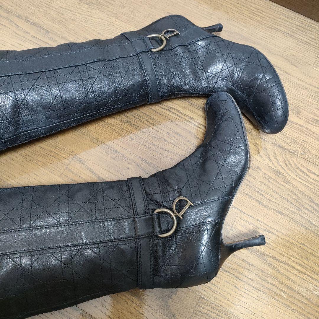 良品！ChristianDior　ロングブーツ　レザーシューズ　ディオール　36