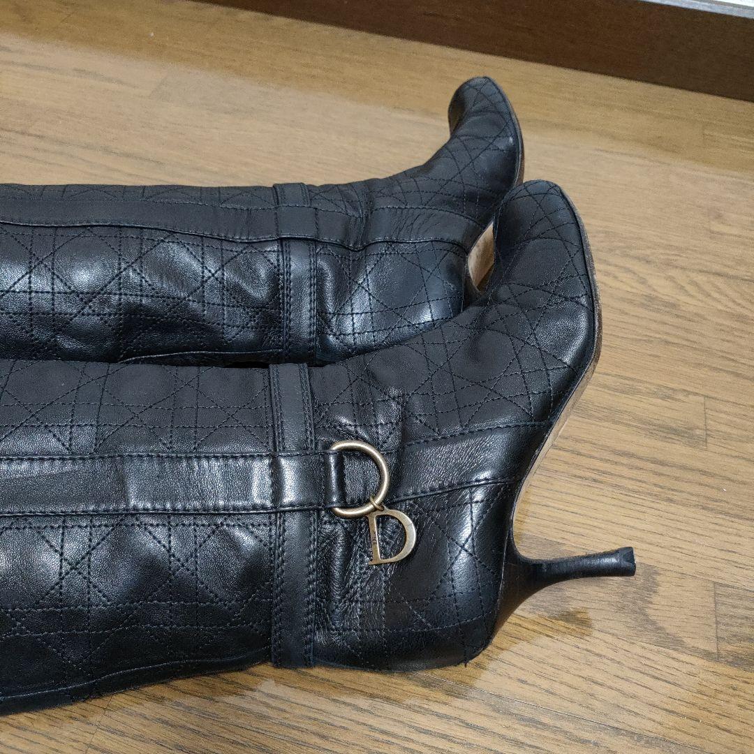 良品！ChristianDior　ロングブーツ　レザーシューズ　ディオール　36