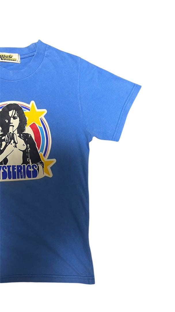 90's 初期　HYSTERIC GLAMOUR Tシャツ　ブルー