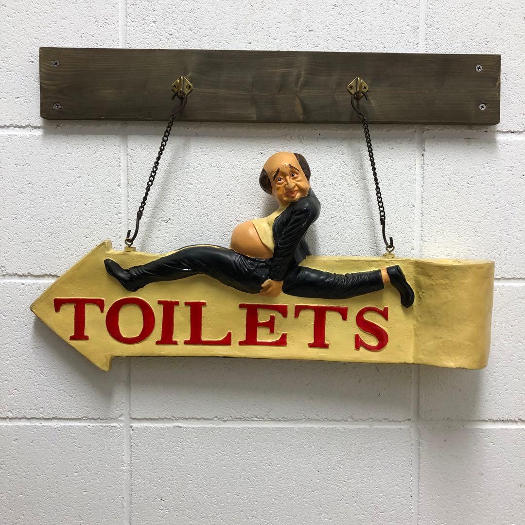 ヴィンテージ　看板　リバーシブル　トイレサイン