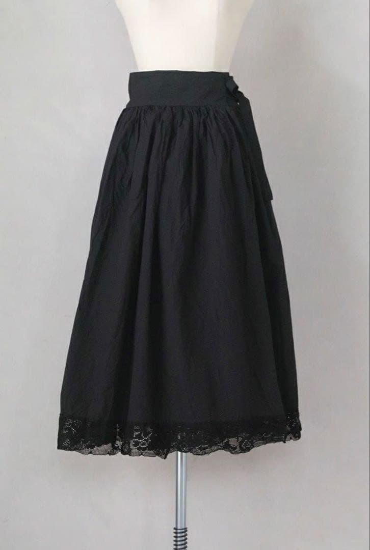 【ドレミ】ROBE de PEAU 裾レースオーバーラップスカート