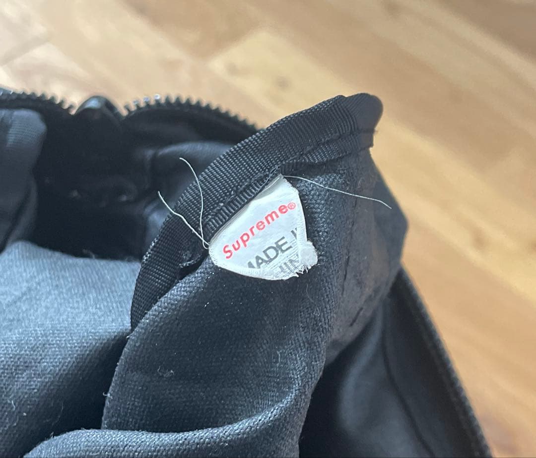 Supreme ブラック ドラムバッグ